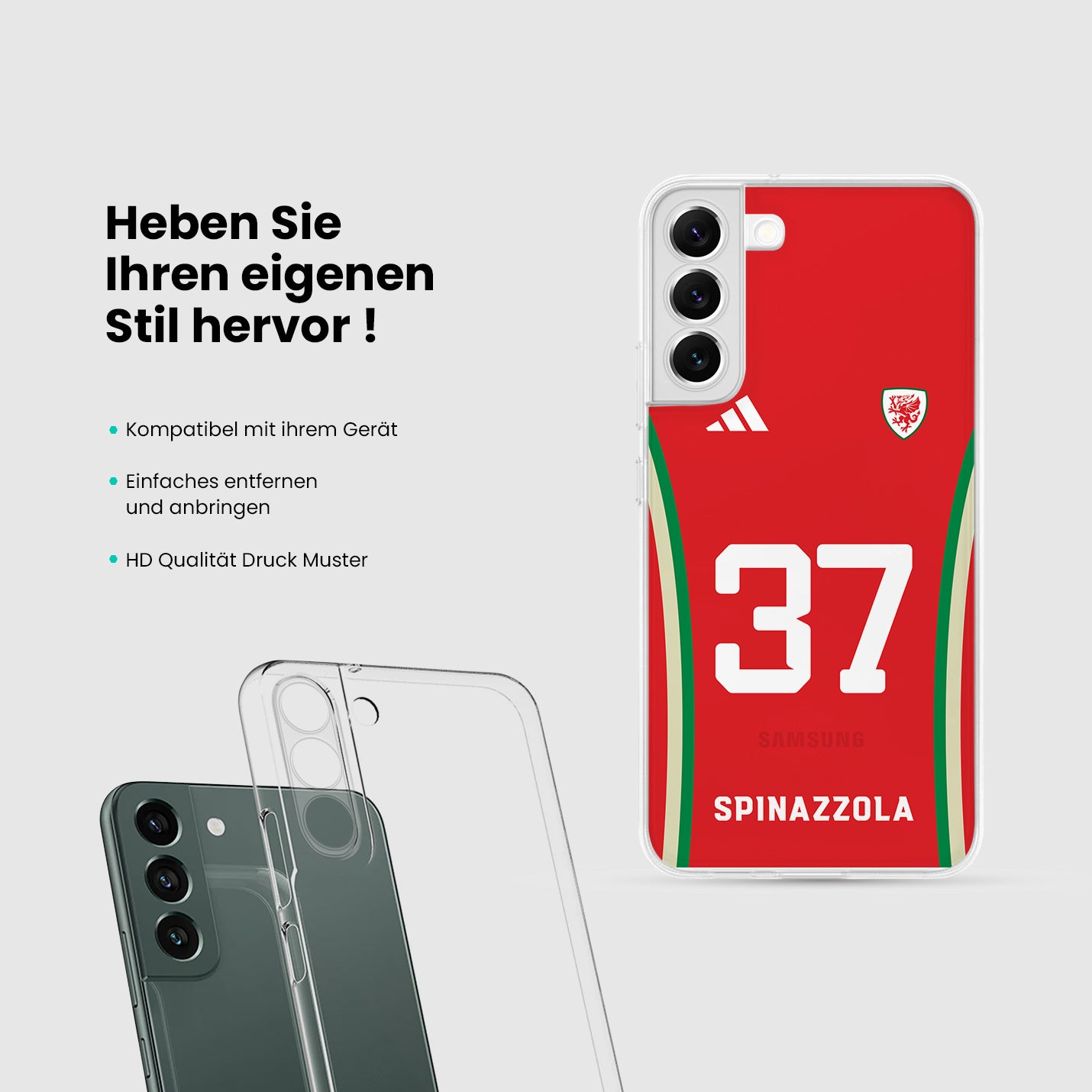 Wales Handyhülle EM 2024 - 1instaphone