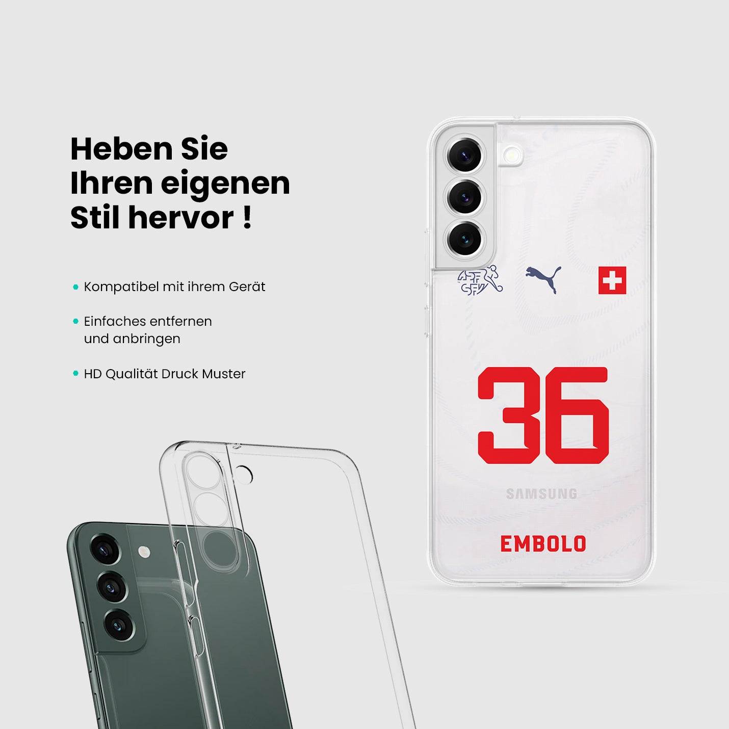 Schweiz Handyhülle EM 2024 - 1instaphone