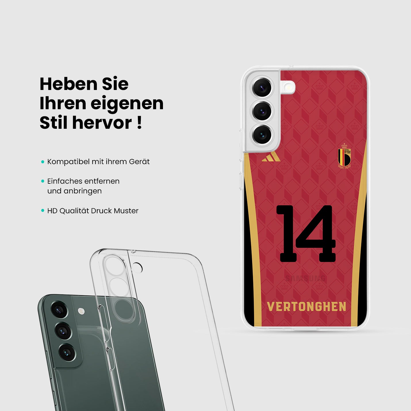Belgien Handyhülle EM 2024 - 1instaphone