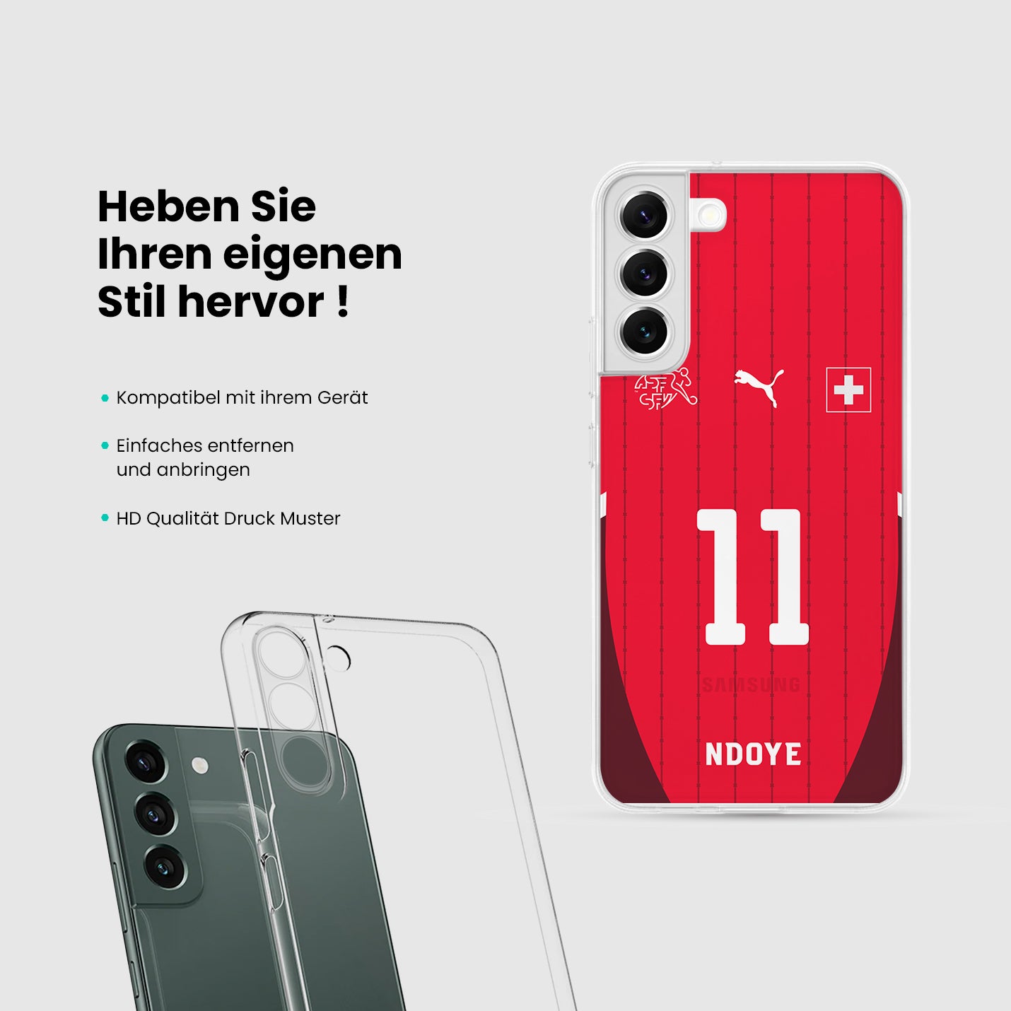 Schweiz Handyhülle EM 2024 - 1instaphone