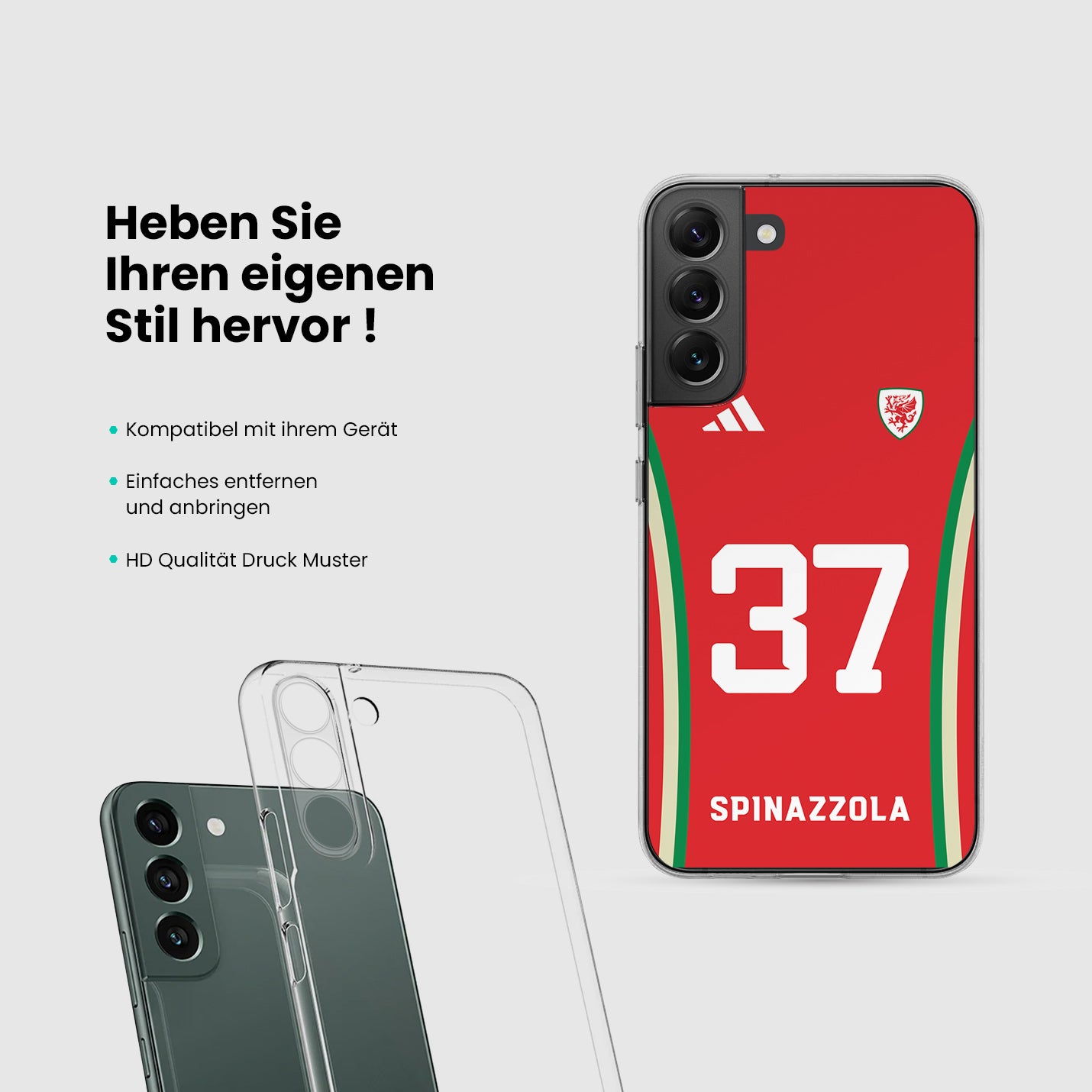 Wales Handyhülle EM 2024 - 1instaphone