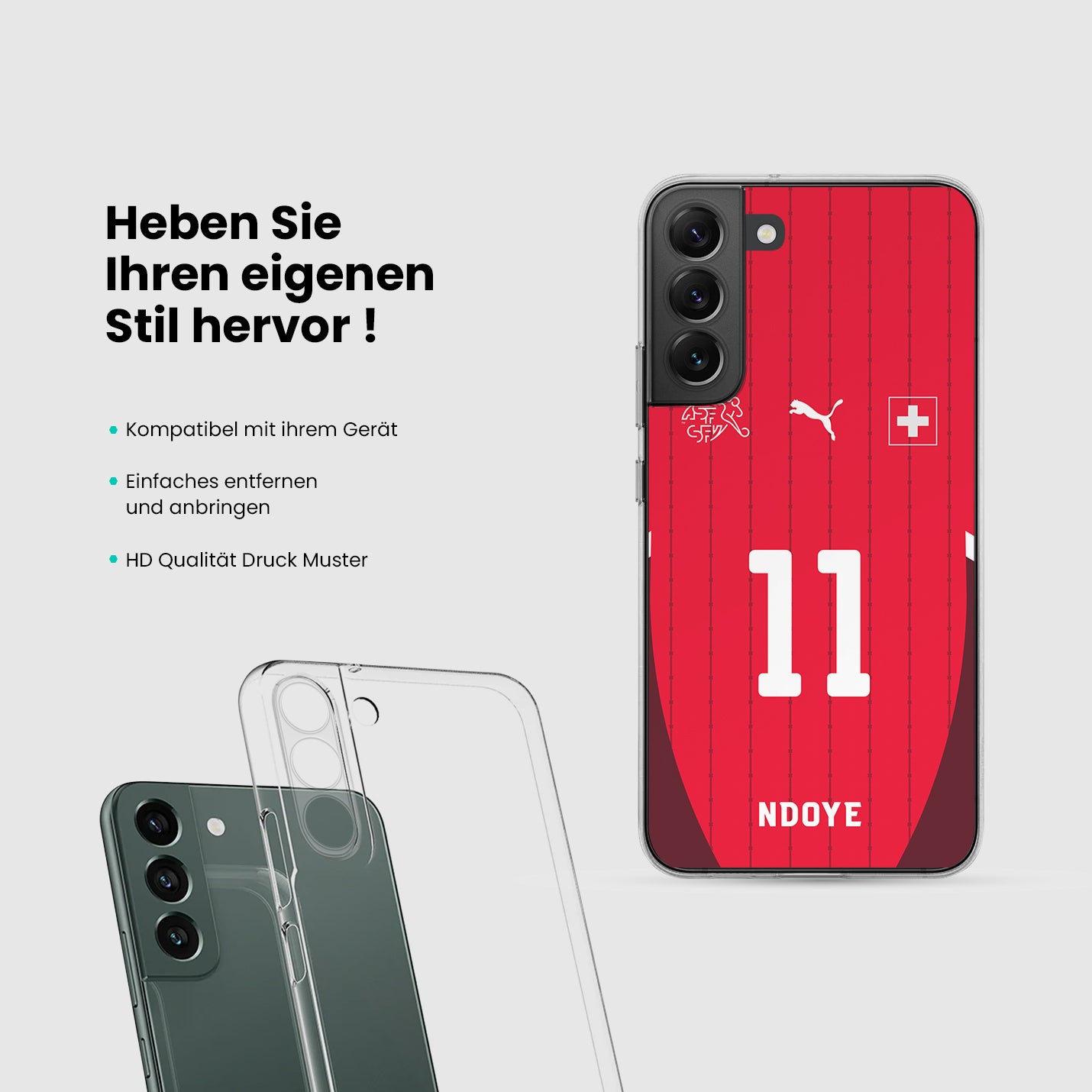 Schweiz Handyhülle EM 2024 - 1instaphone
