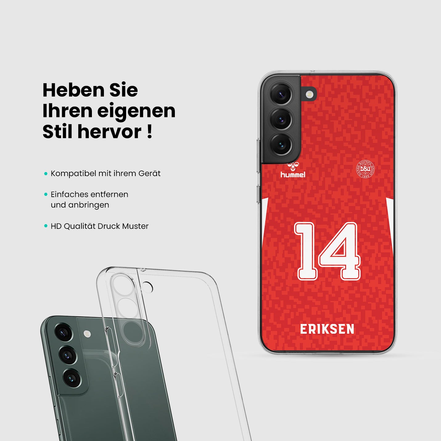 Dänemark Handyhülle EM 2024 - 1instaphone