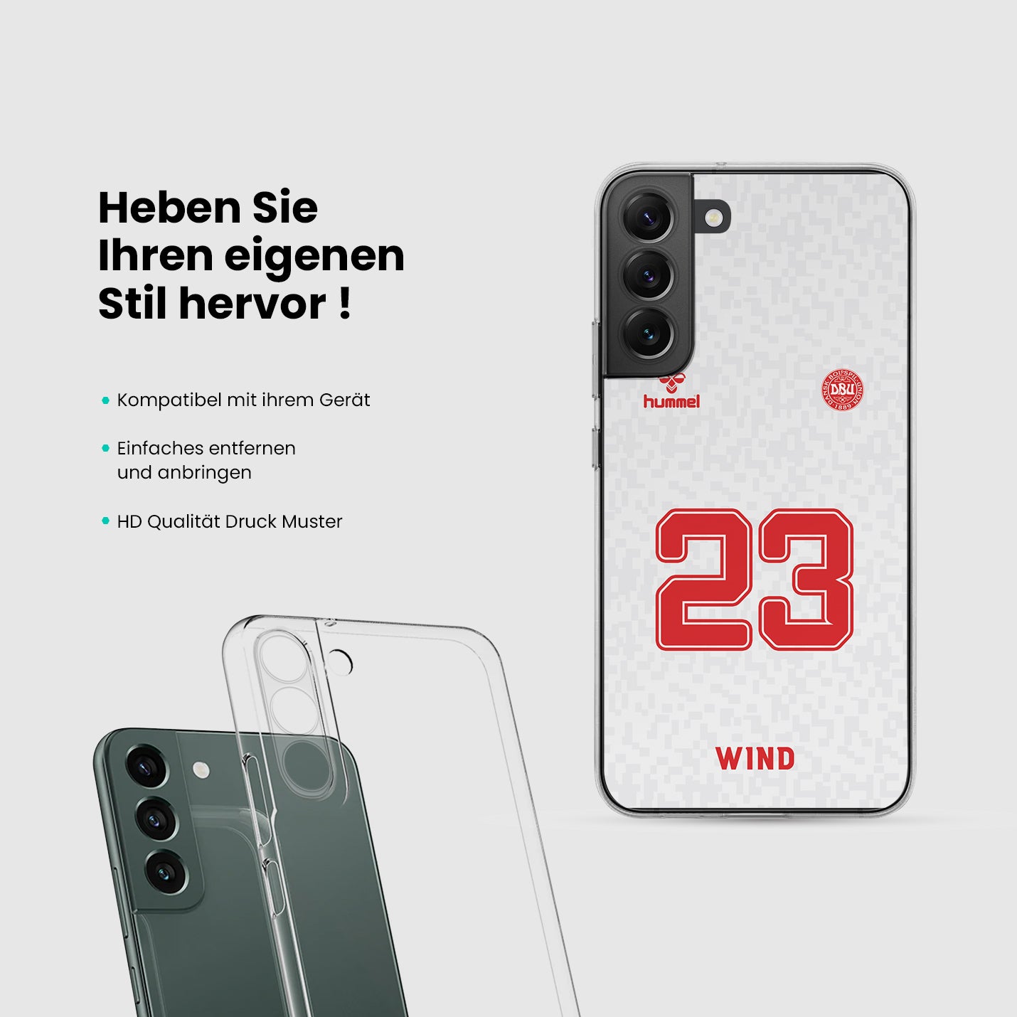 Dänemark Handyhülle EM 2024 - 1instaphone
