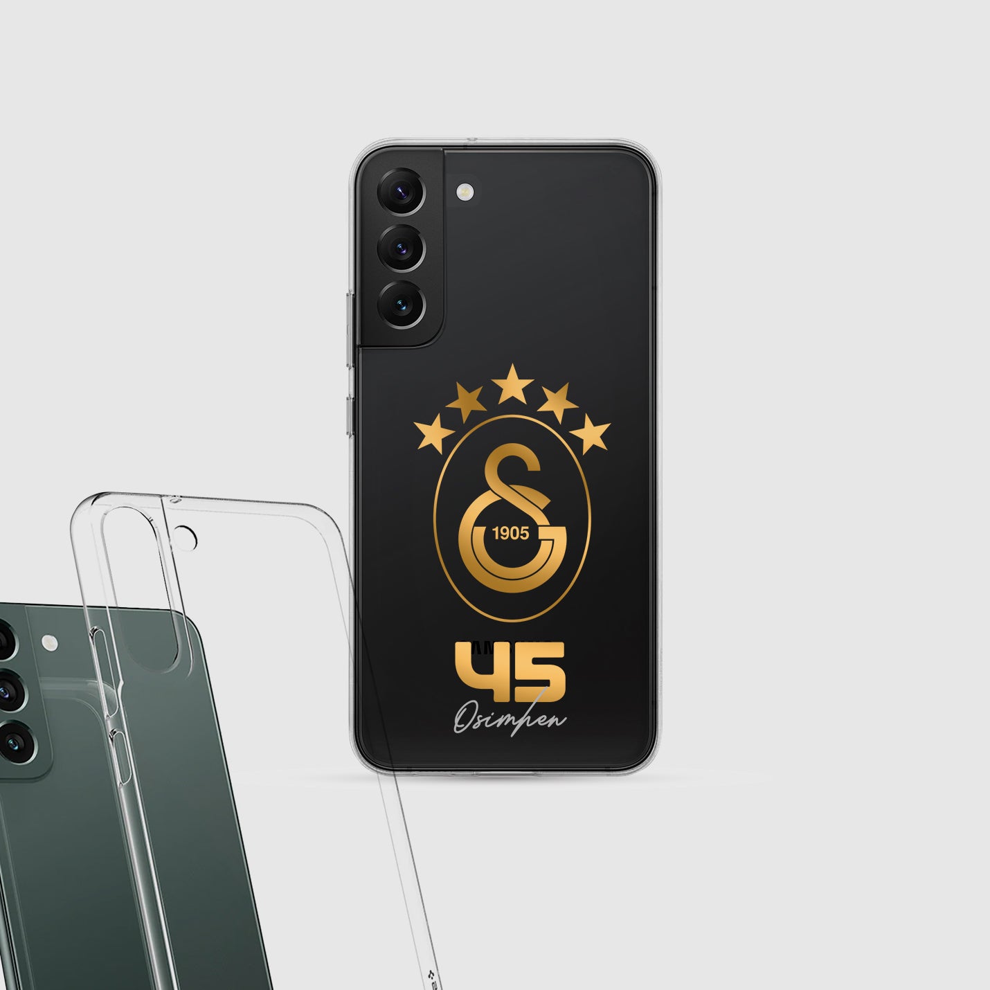 Personalisierte Galatasaray Handyhülle - Şampiyon 2025 Gold Logo - 1instaphone