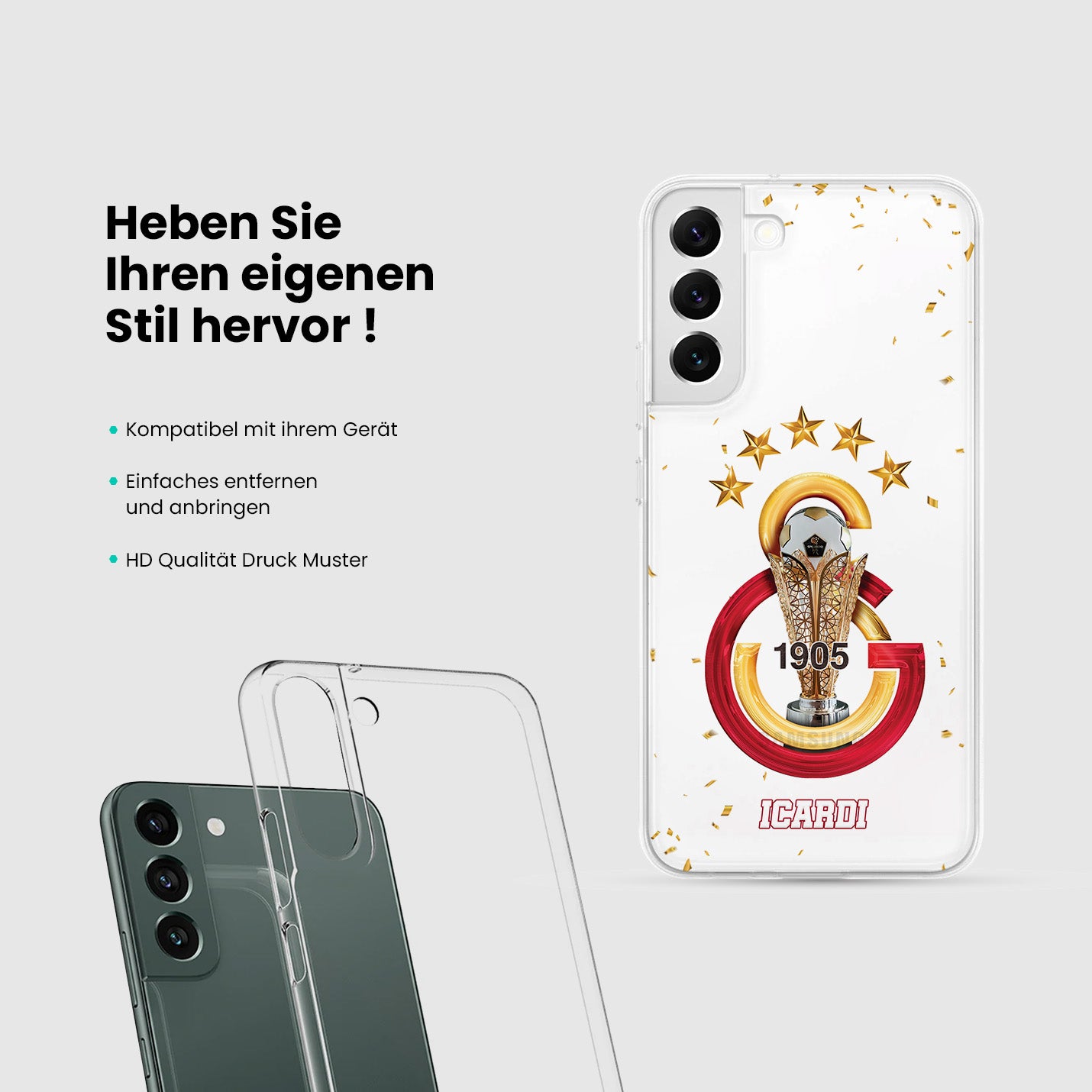Galatasaray Hülle mit Wunschname - Şampiyon - 1instaphone