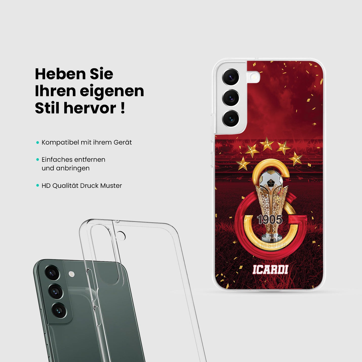 Galatasaray Hülle mit Wunschname - Şampiyon - 1instaphone