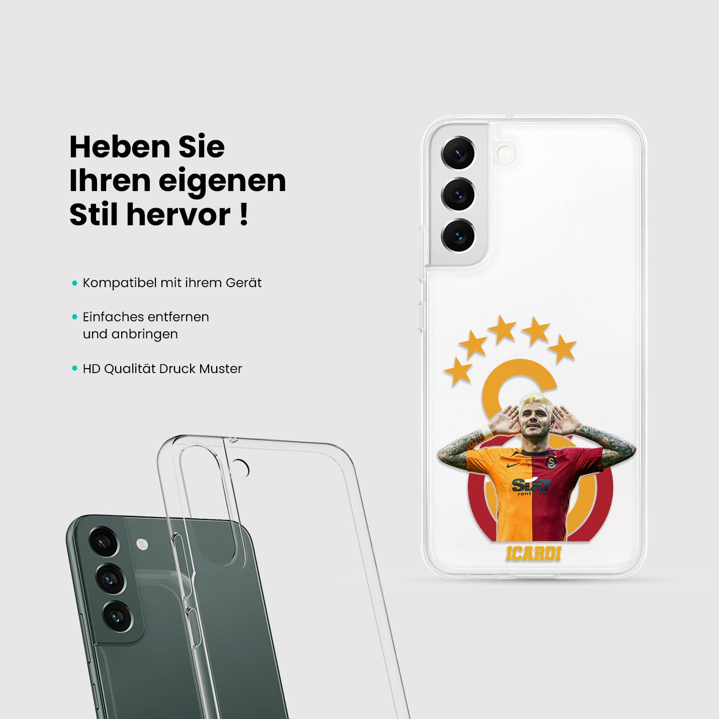 Mauro Icardi Galatasaray Hülle mit Wunschname - 1instaphone