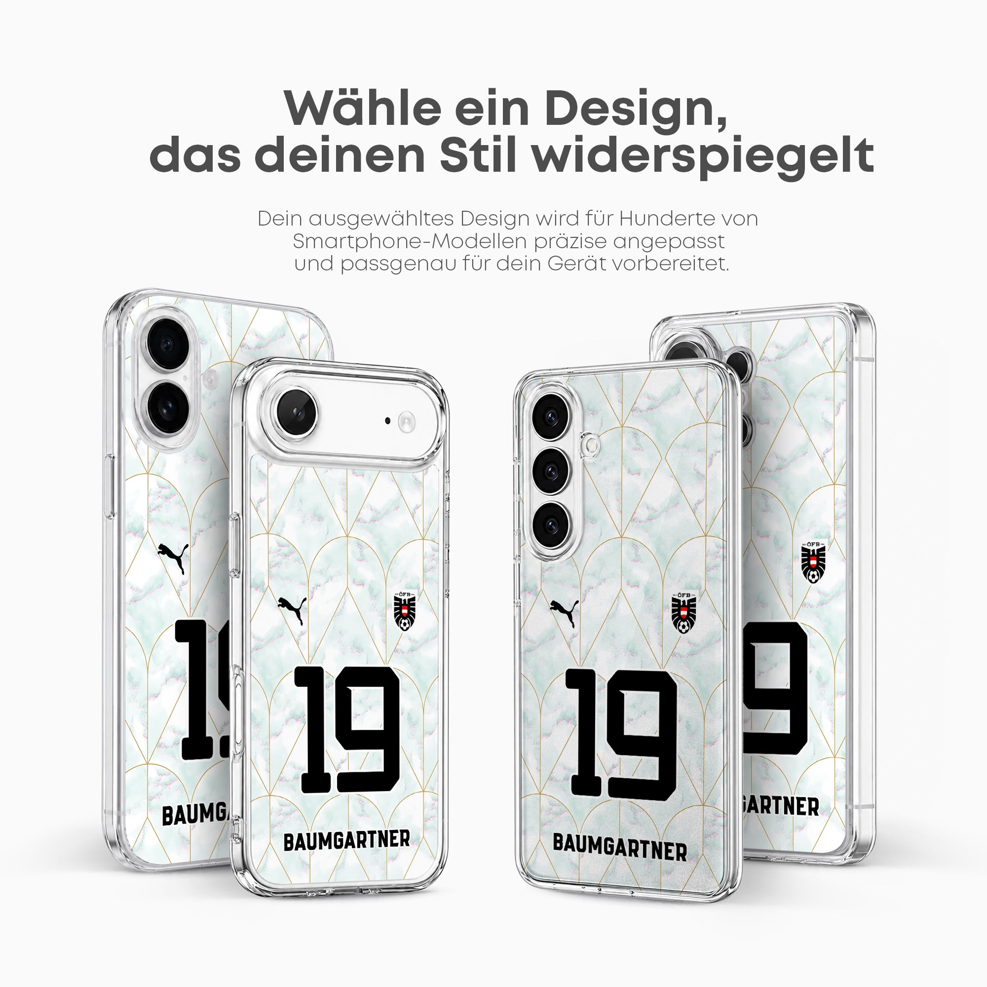 Austria 2026 Handyhülle – Name & Nummer - 1instaphone