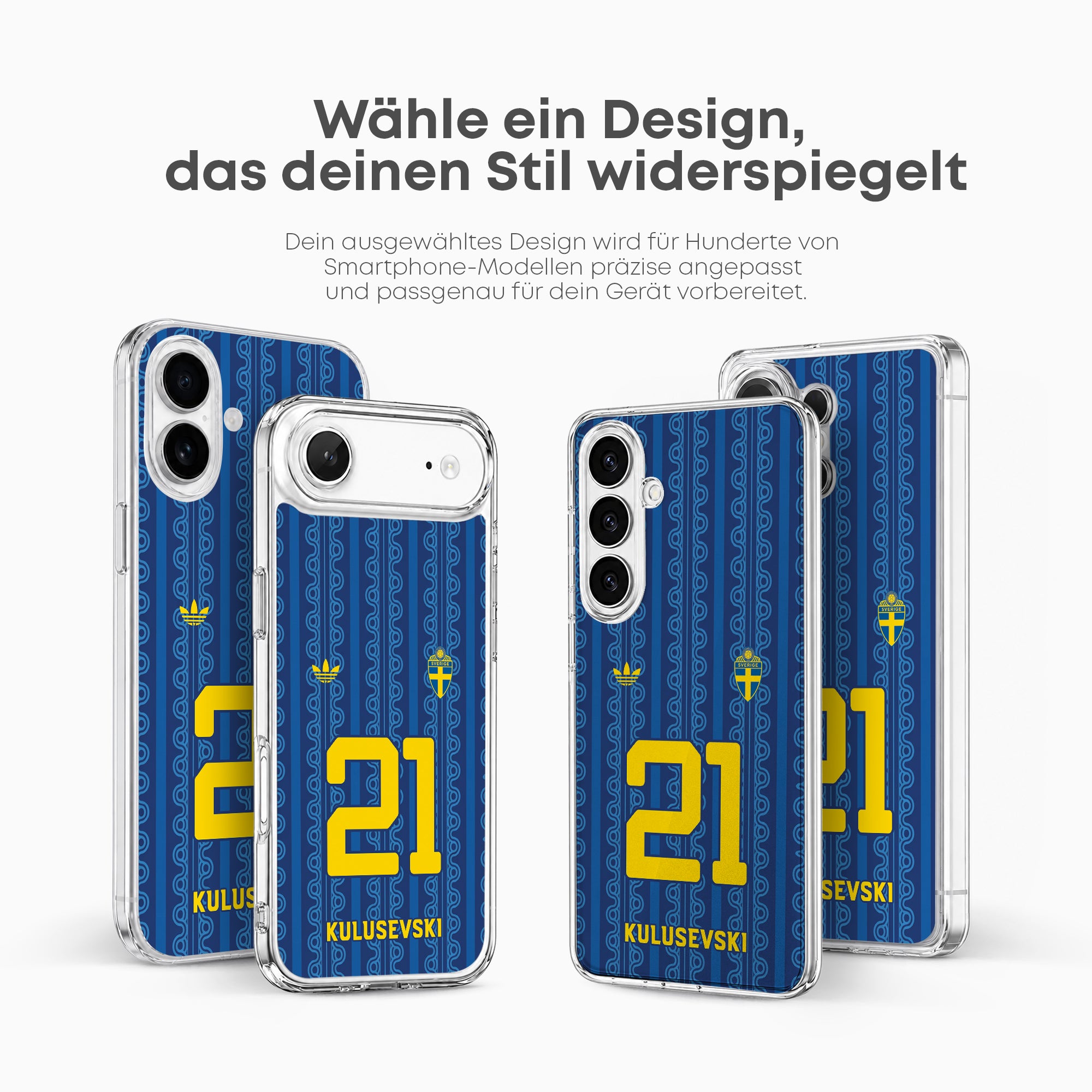 Sweden 2026 Handyhülle – Name & Nummer - 1instaphone