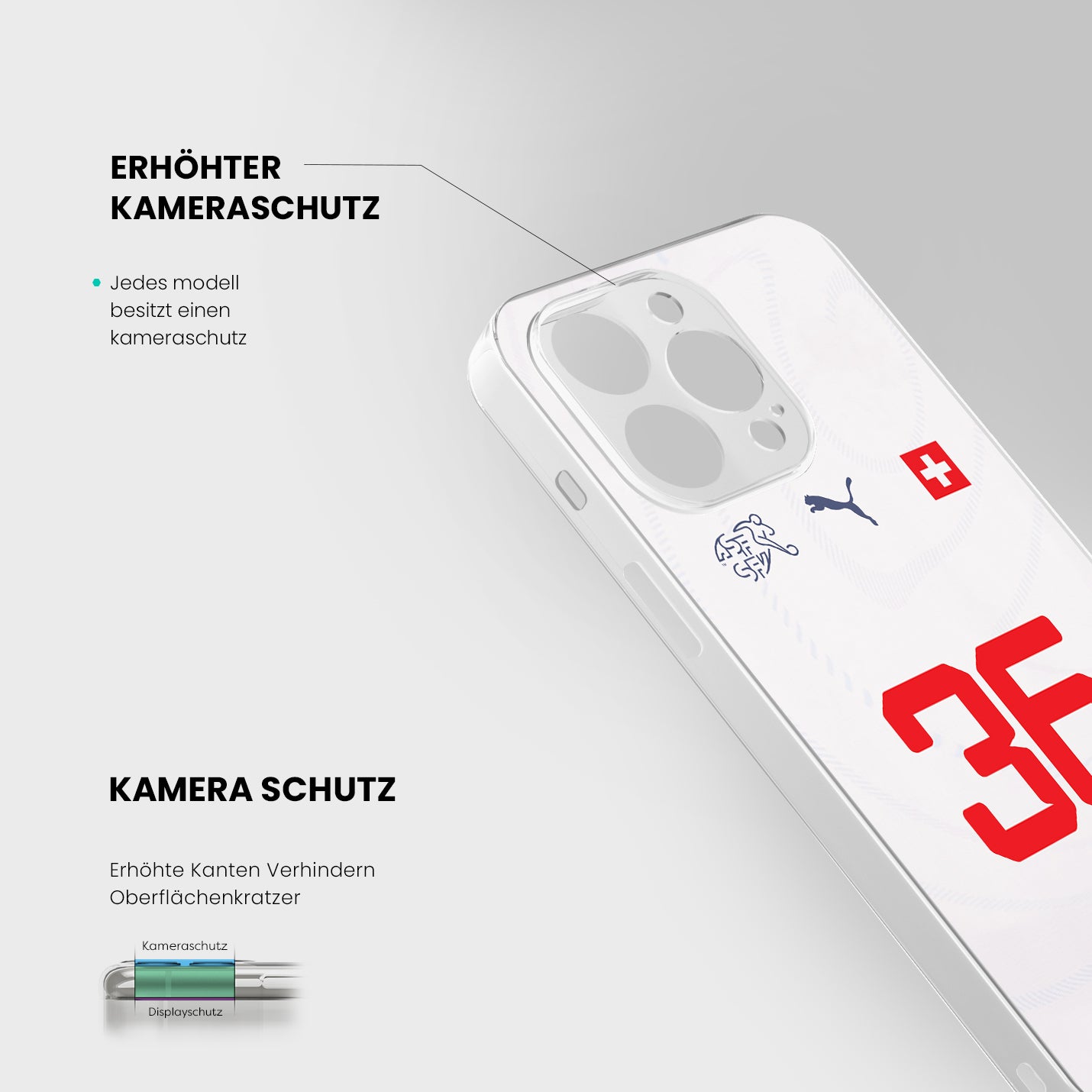 Schweiz Handyhülle EM 2024 - 1instaphone