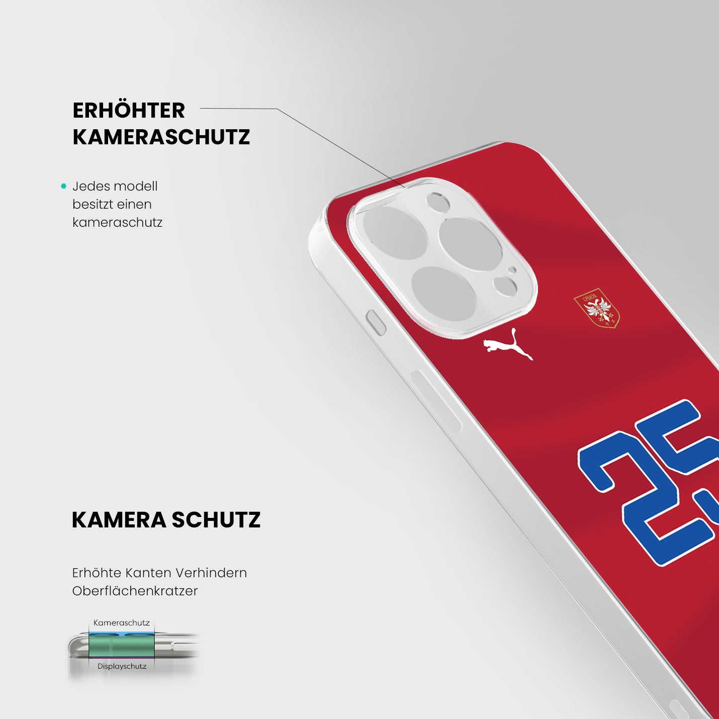 Serbien Handyhülle EM 2024 - 1instaphone