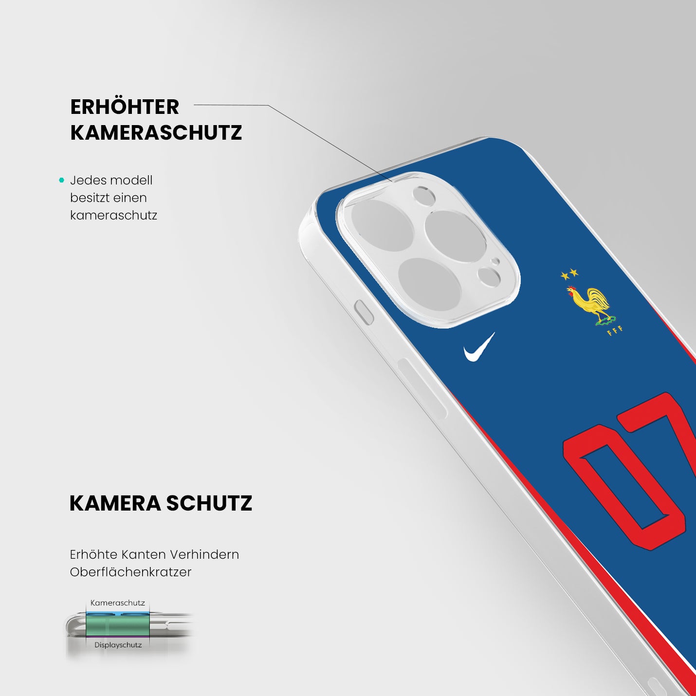 Frankreich Handyhülle EM 2024 - 1instaphone