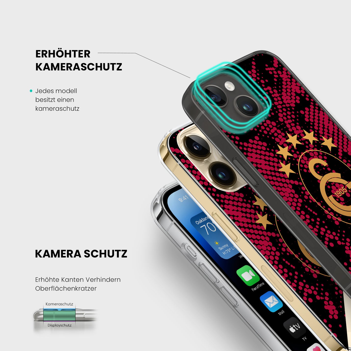 Personalisierte Galatasaray Handyhülle - Şampiyon 2025 Punkt Grafitti - 1instaphone