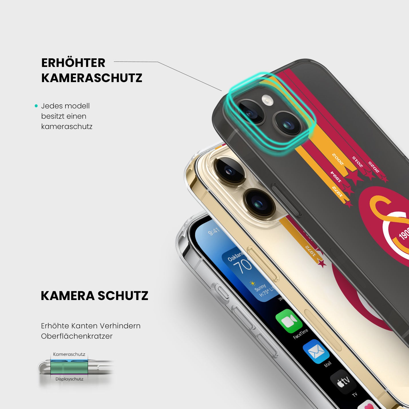 Personalisierte Galatasaray Handyhülle - Şampiyon 2025 Sterne - 1instaphone