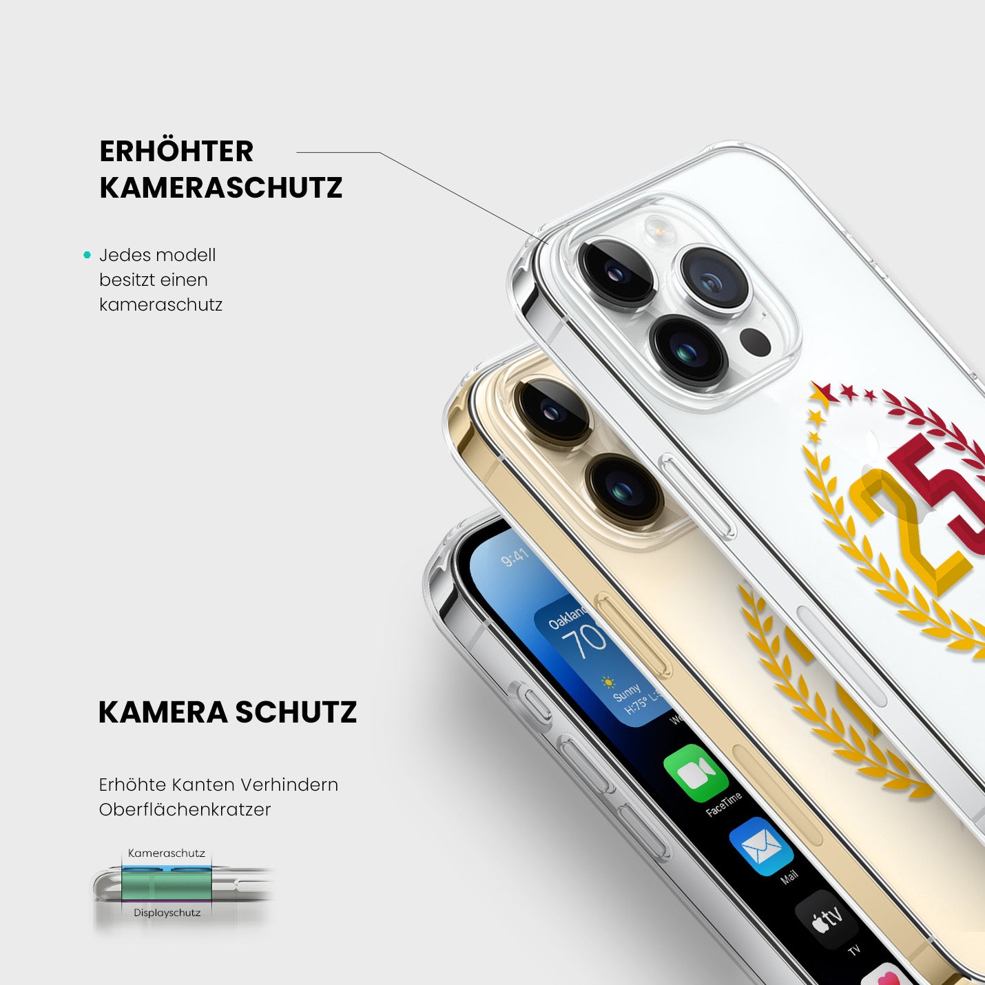 Personalisierte Galatasaray Handyhülle - Şampiyon 2025 Trikotnummer Şampiyon - 1instaphone