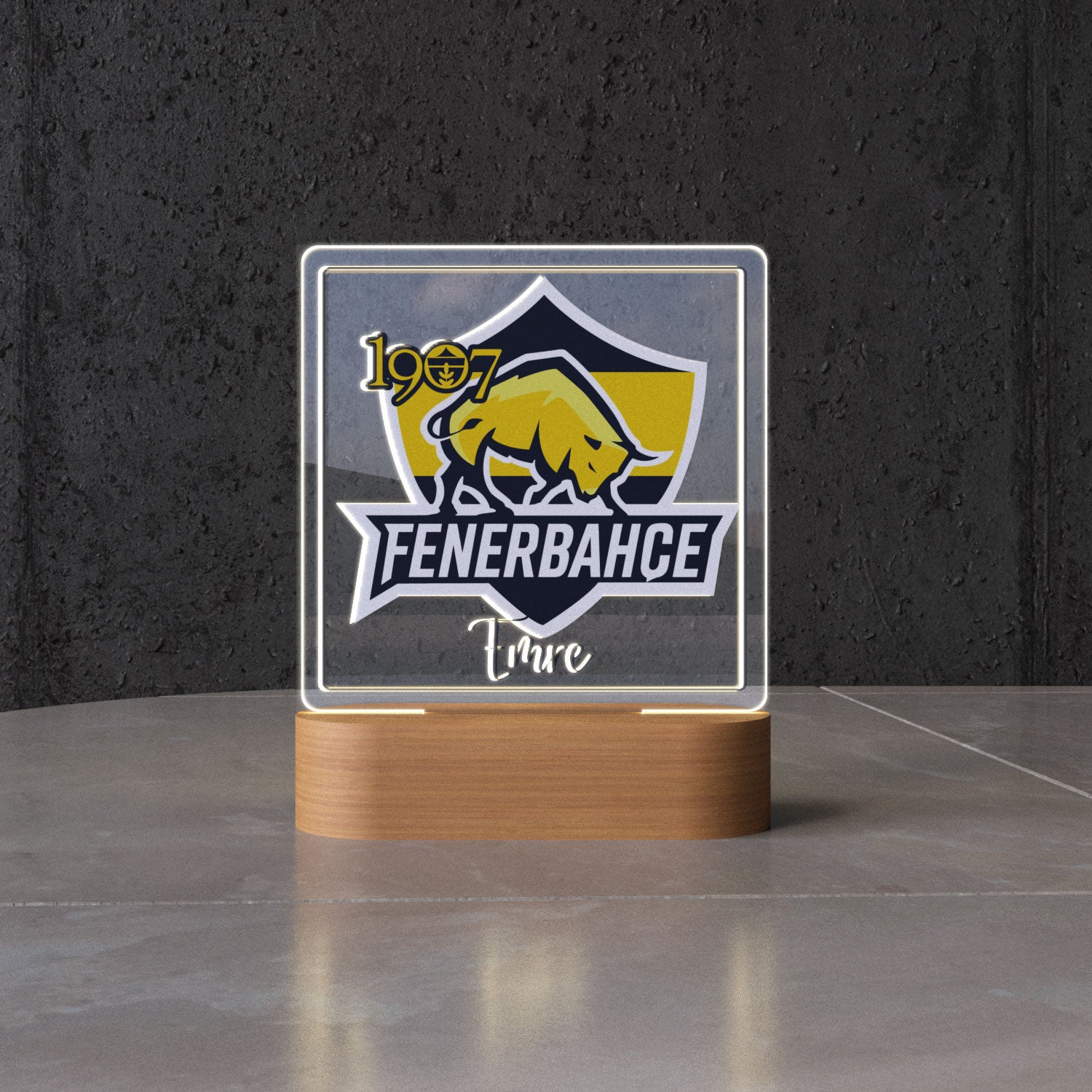 PERSONALISIERTE FENERBAHCE LAMPE MIT WUNSCHTEXT