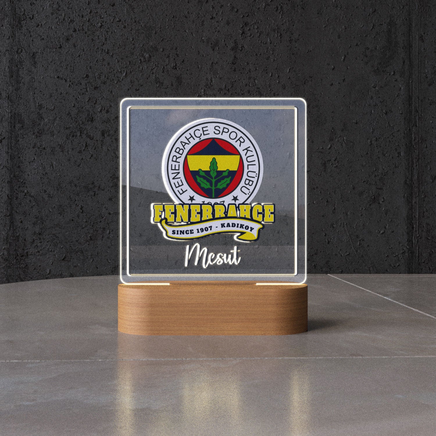 PERSONALISIERTE FENERBAHCE LAMPE MIT WUNSCHTEXT - 1instaphone