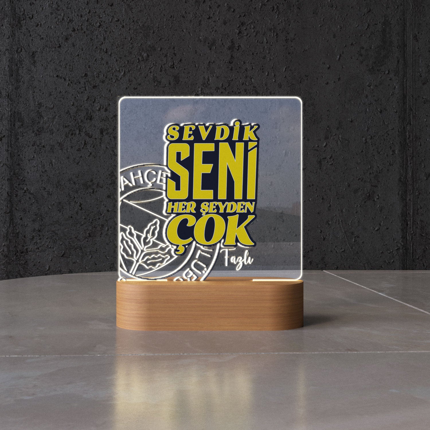 PERSONALISIERTE FENERBAHCE LAMPE MIT WUNSCHTEXT