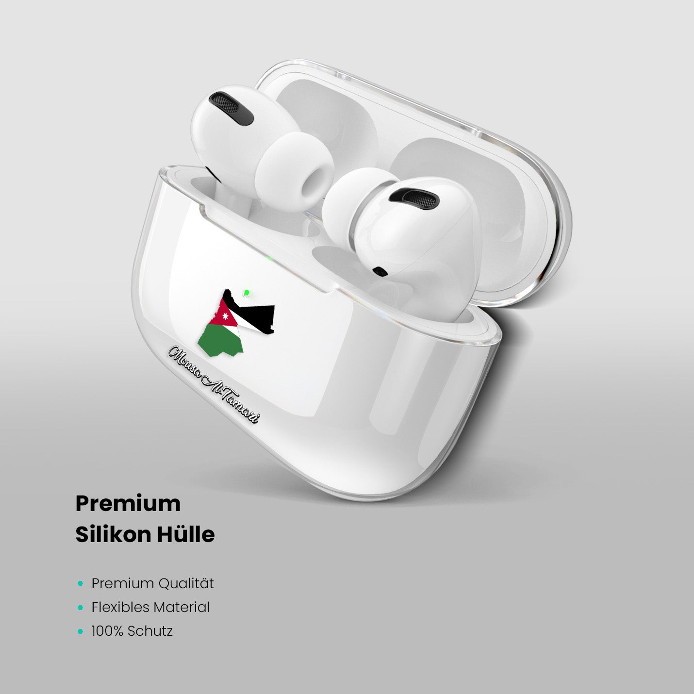Airpods Hülle - Jordanien Flagge - 1instaphone