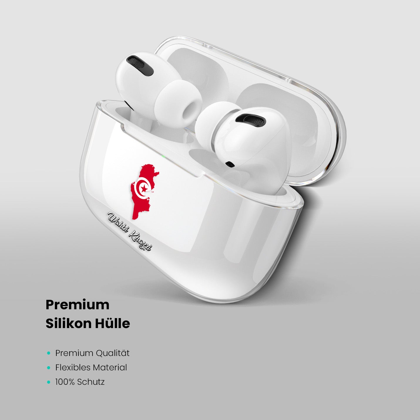 Airpods Hülle - Tunesien Flagge - 1instaphone