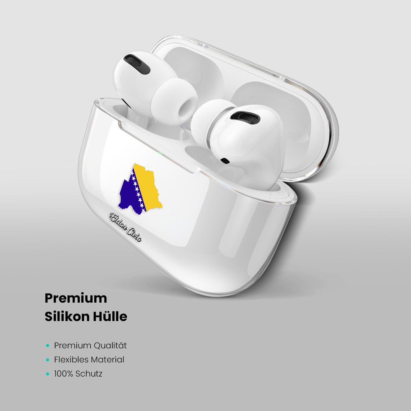 Airpods Hülle - Bosnien Flagge - 1instaphone