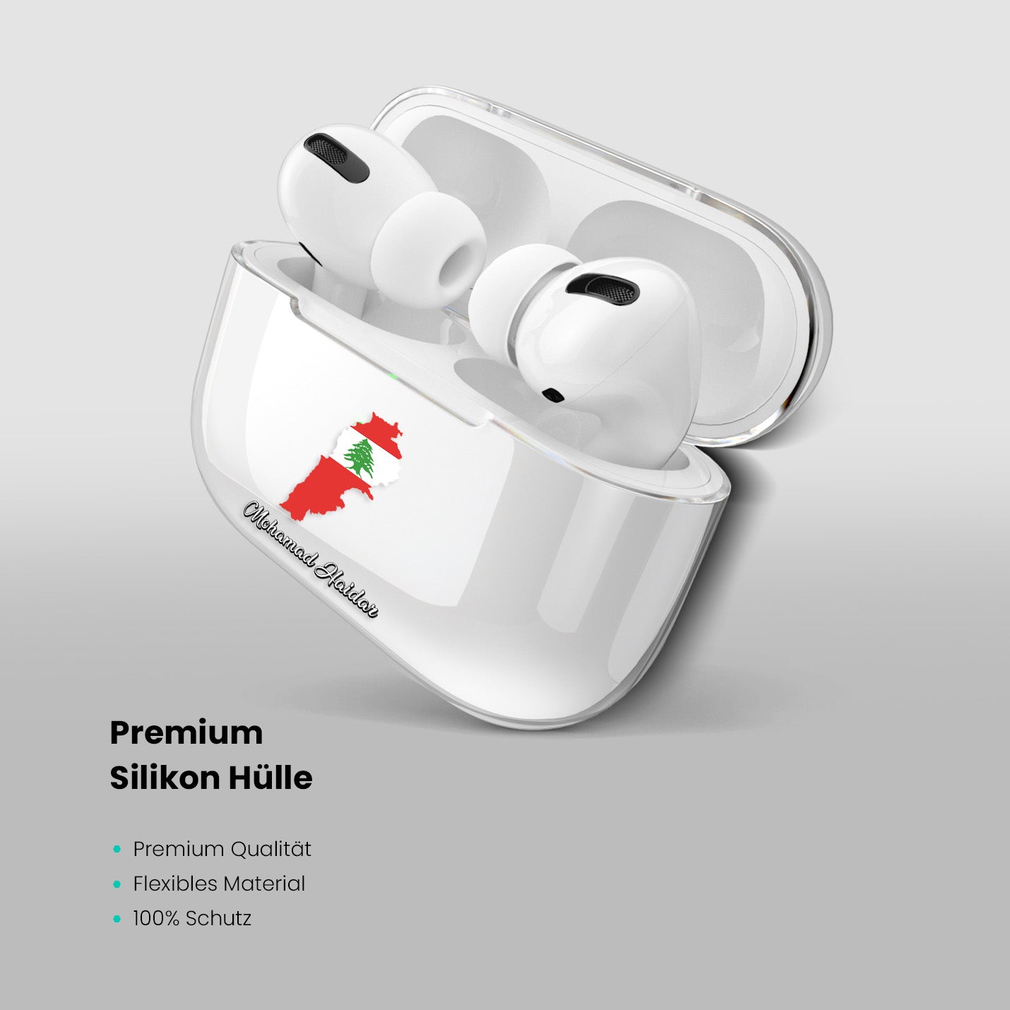 Airpods Hülle - Libanon Flagge - 1instaphone