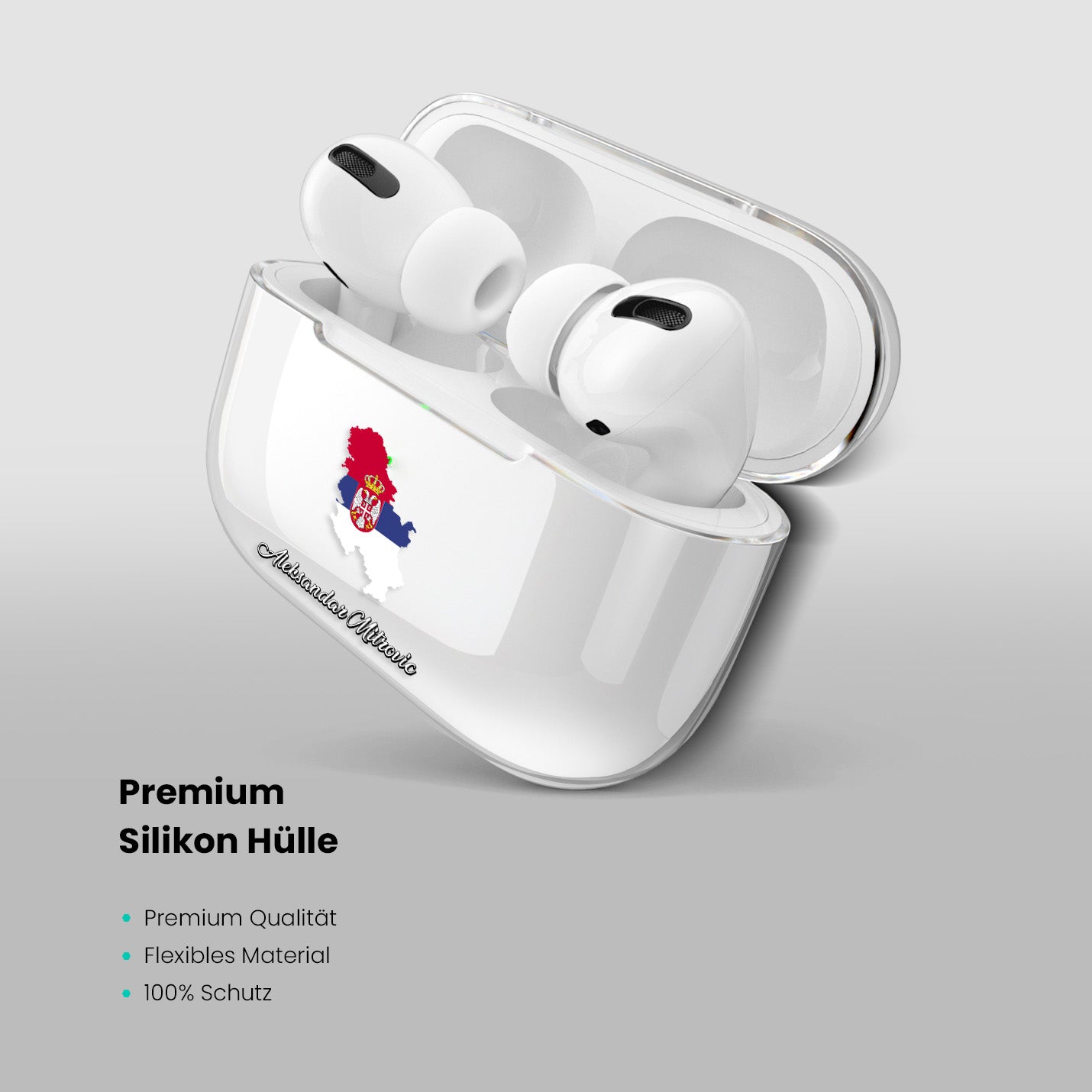 Airpods Hülle - Serbien Flagge - 1instaphone