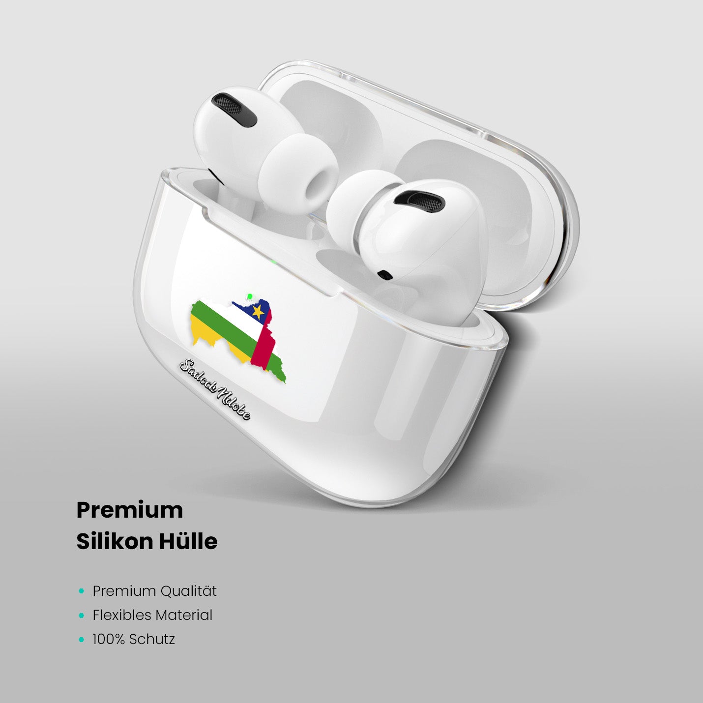Airpods Hülle - Zentralafrikanische Republik Flagge - 1instaphone