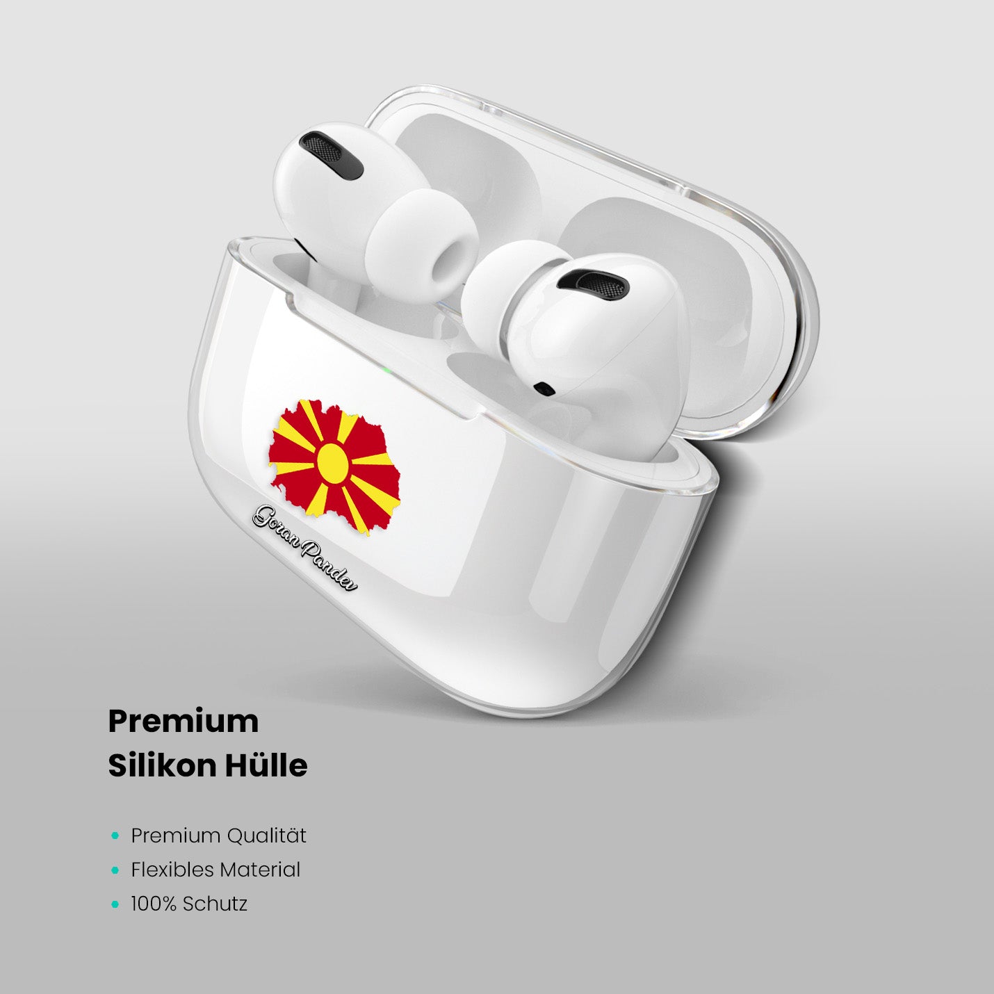 Airpods Hülle - Mazedonien Flagge - 1instaphone