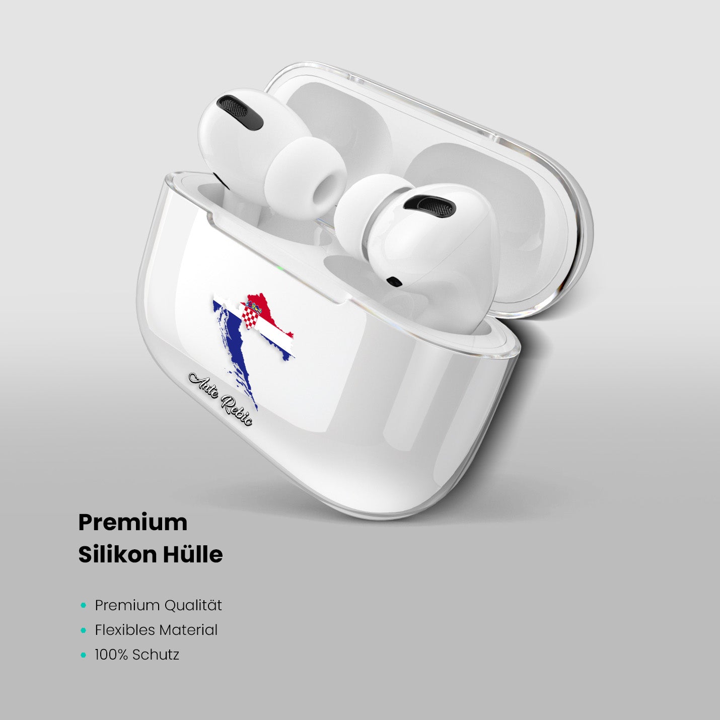 Airpods Hülle - Kroatien Flagge - 1instaphone