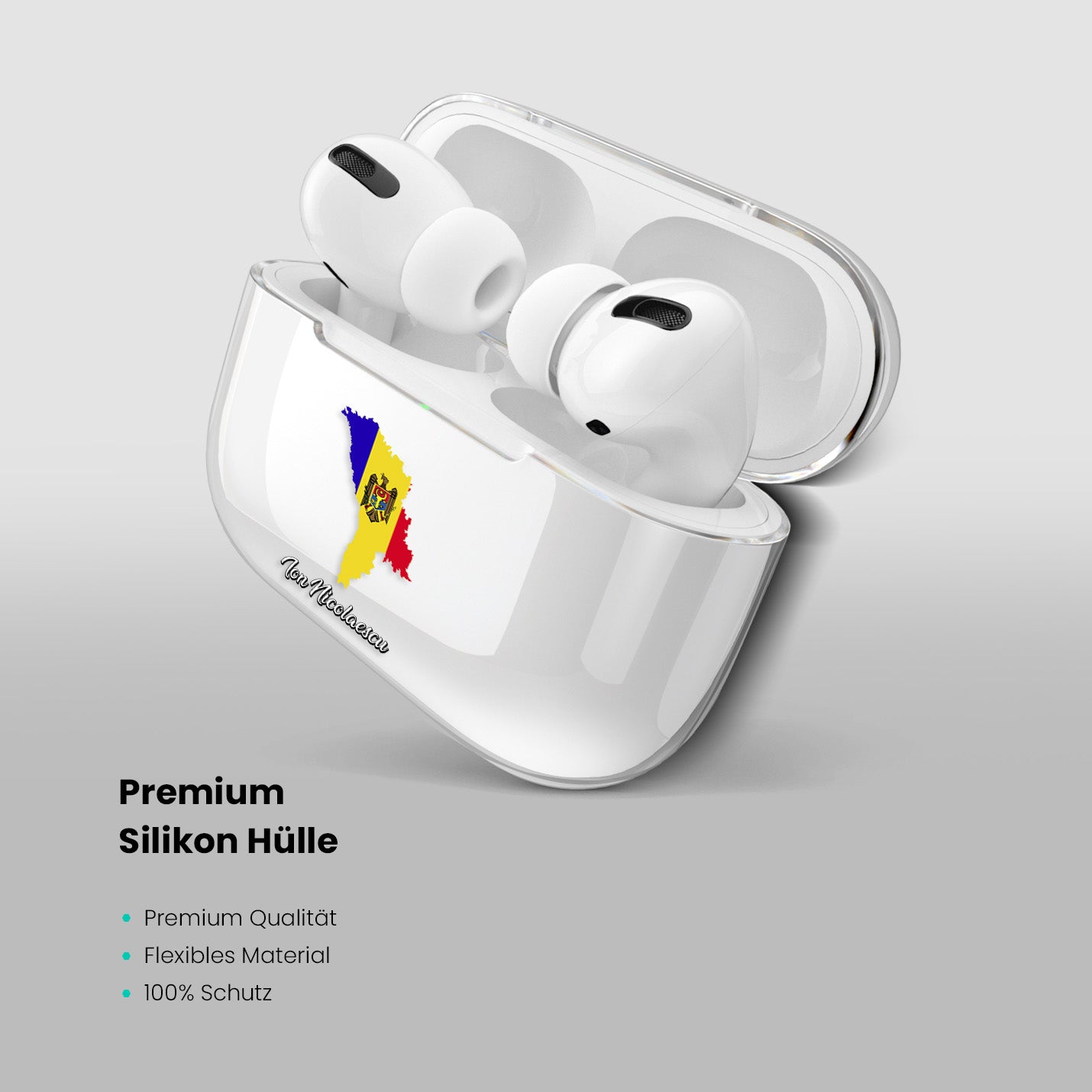 Airpods Hülle - Moldavien Flagge - 1instaphone