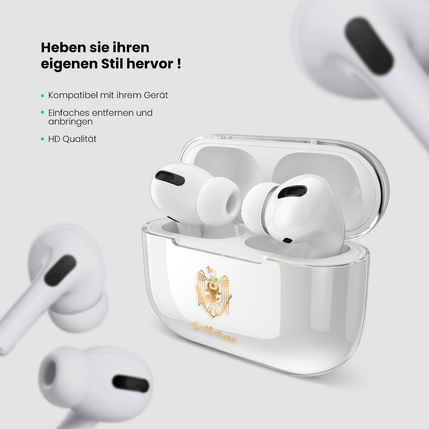 Airpods Hülle - Moldavien - 1instaphone