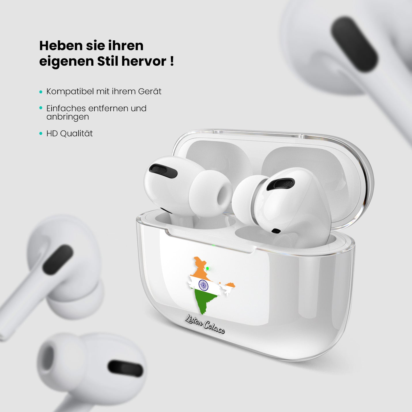 Airpods Hülle - Indien Flagge - 1instaphone