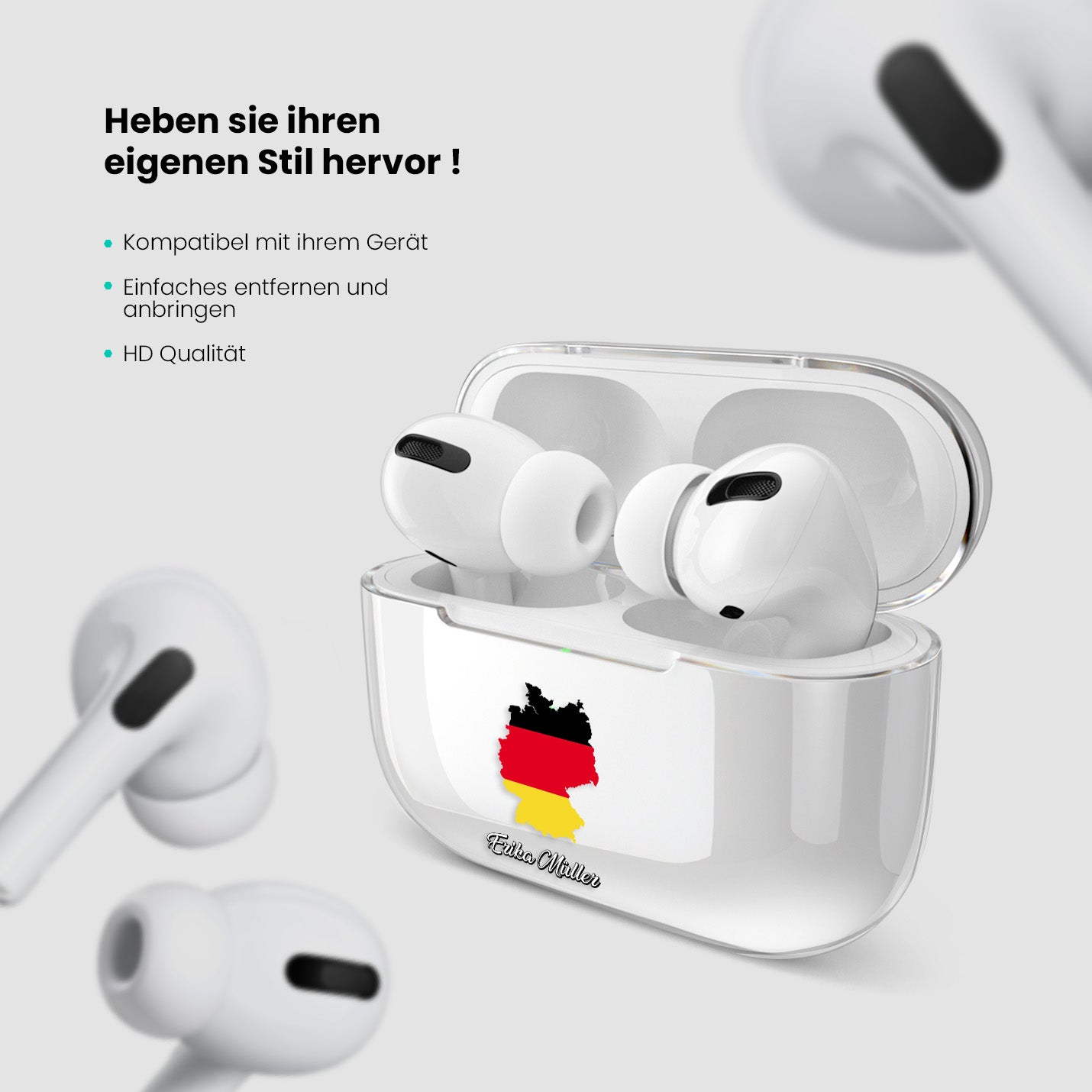 Airpods Hülle - Deutschland Flagge - 1instaphone