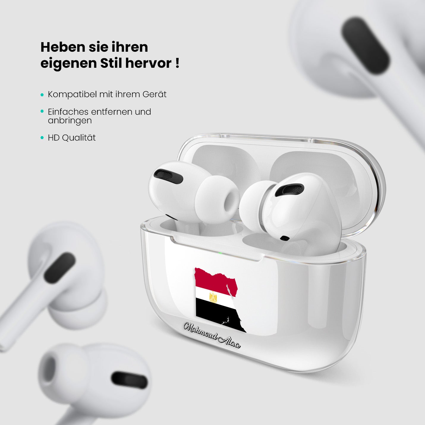 Airpods Hülle - Ägypten Flagge - 1instaphone