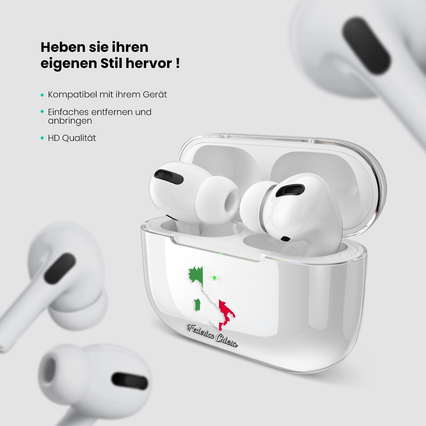 Airpods Hülle - Italien Flagge - 1instaphone