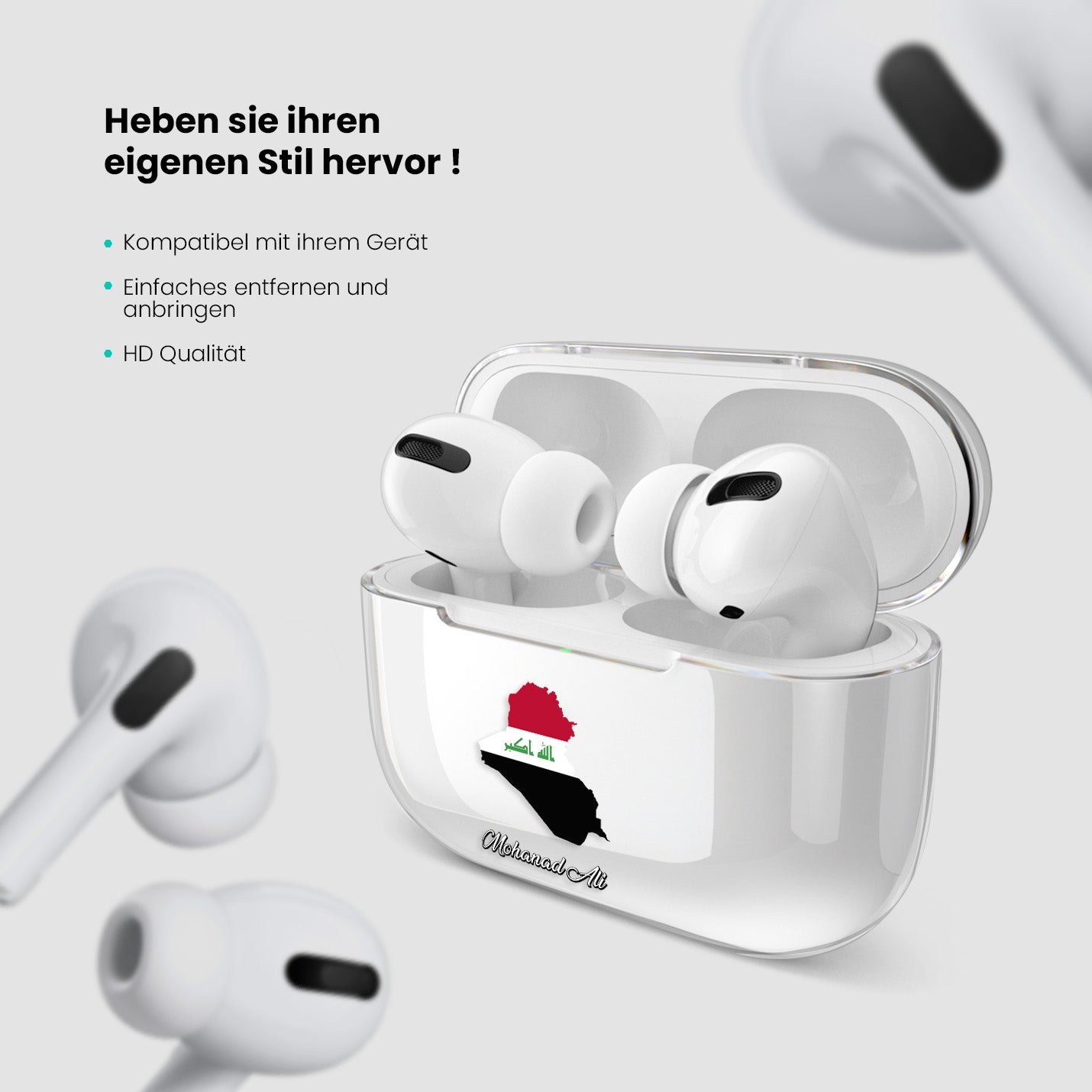 Airpods Hülle - Irak Flagge - 1instaphone