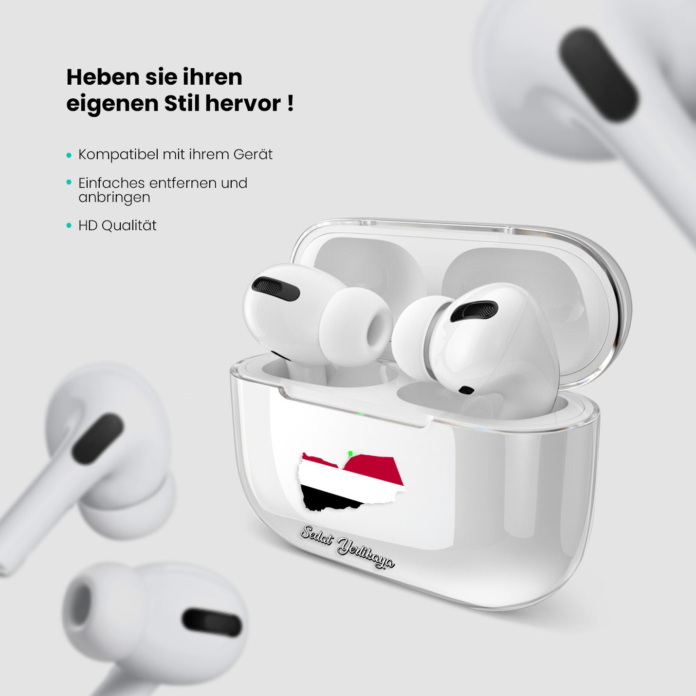 Airpods Hülle - Jemen Flagge - 1instaphone