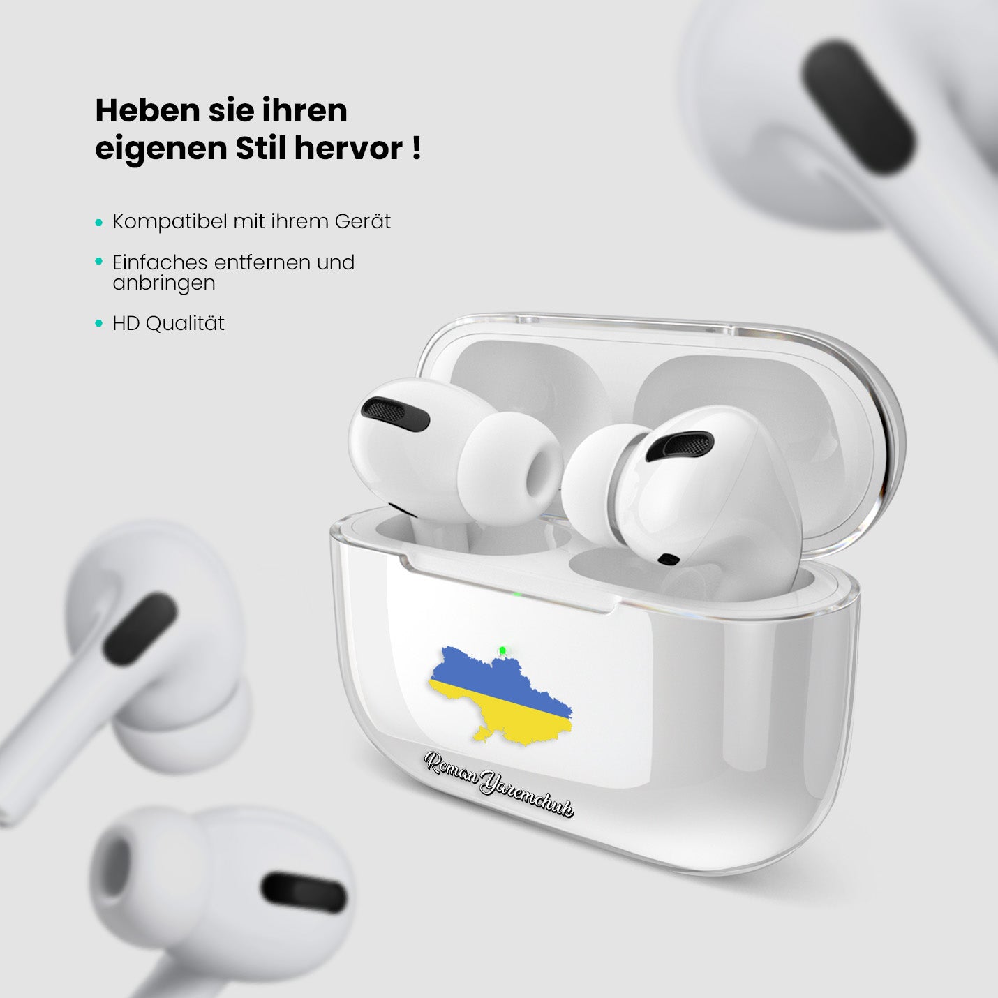 Airpods Hülle - Ukraine Flagge - 1instaphone