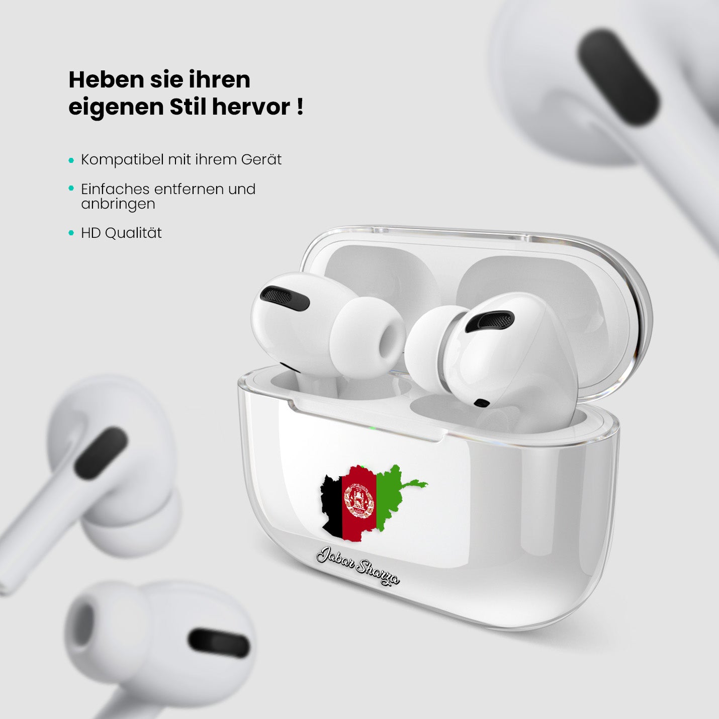 Airpods Hülle - Afghanistan Flagge - 1instaphone