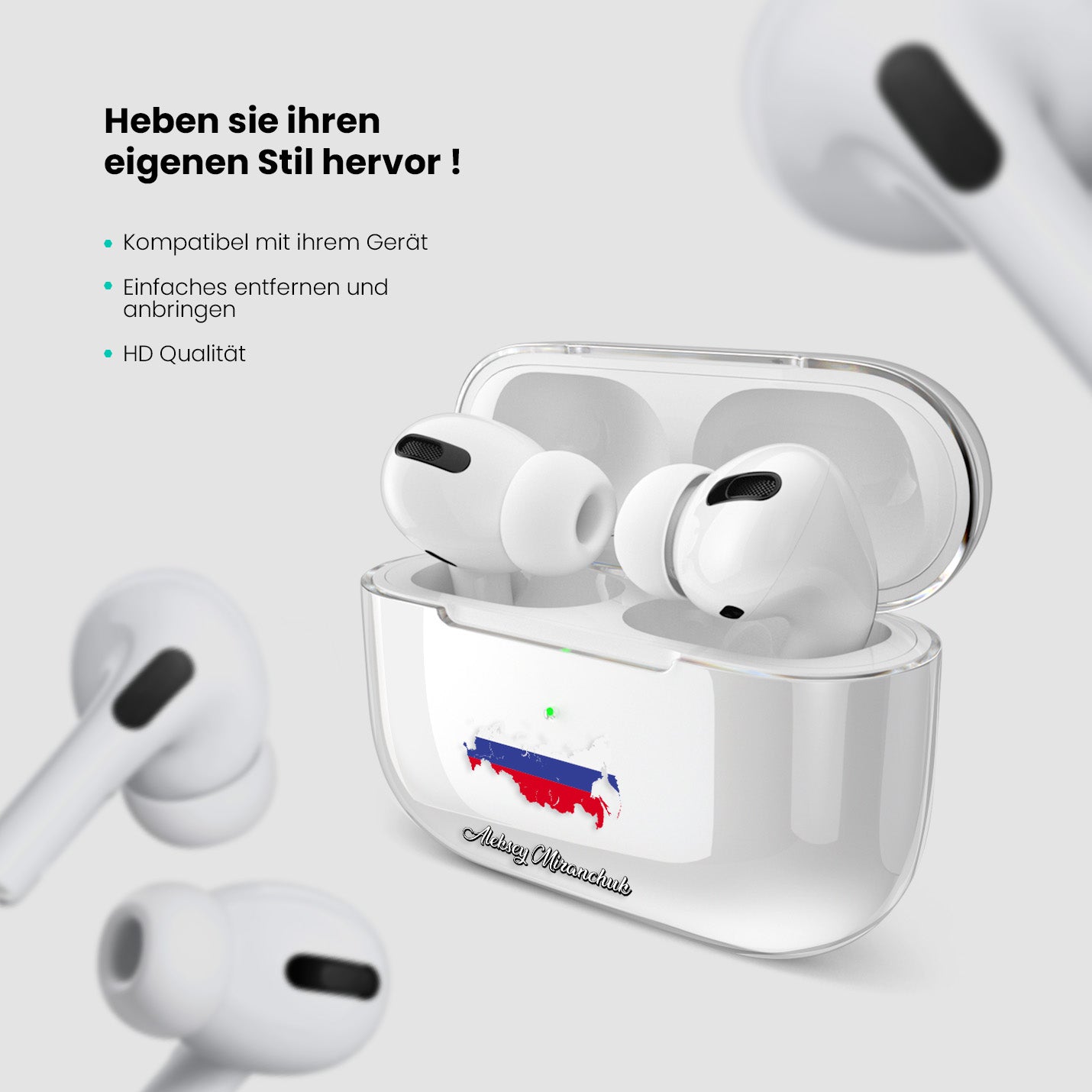 Airpods Hülle - Russland Flagge - 1instaphone