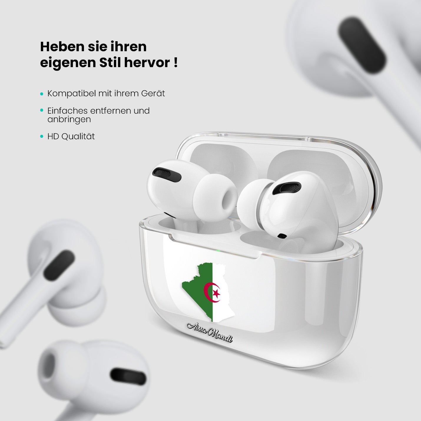 Airpods Hülle - Algerien Flagge - 1instaphone