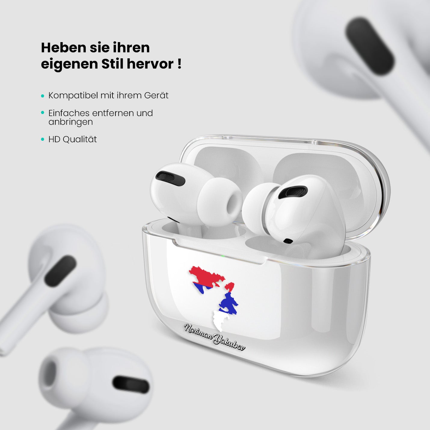 Airpods Hülle - Republika Srpska Flagge - 1instaphone