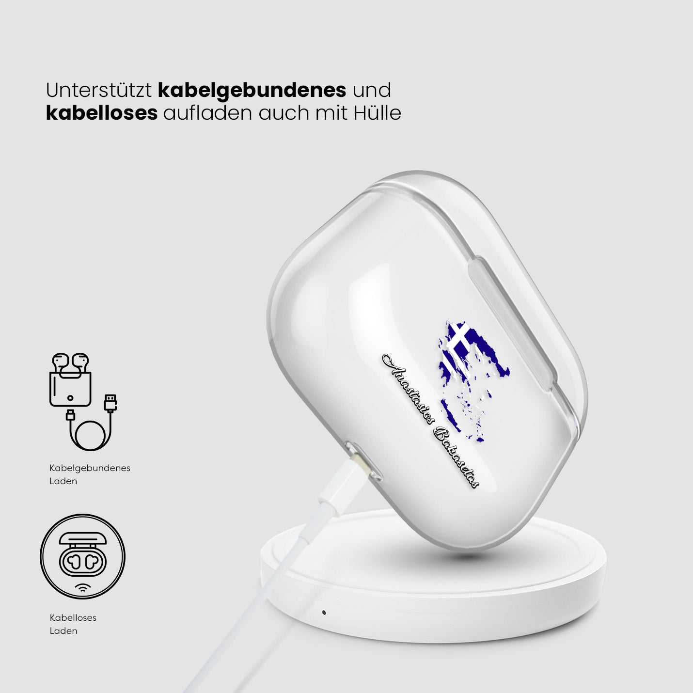 Airpods Hülle - Griechenland Flagge - 1instaphone