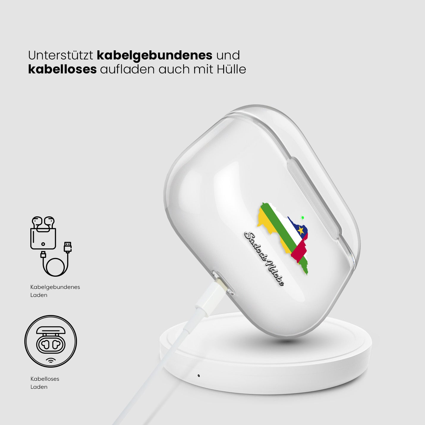 Airpods Hülle - Zentralafrikanische Republik Flagge - 1instaphone