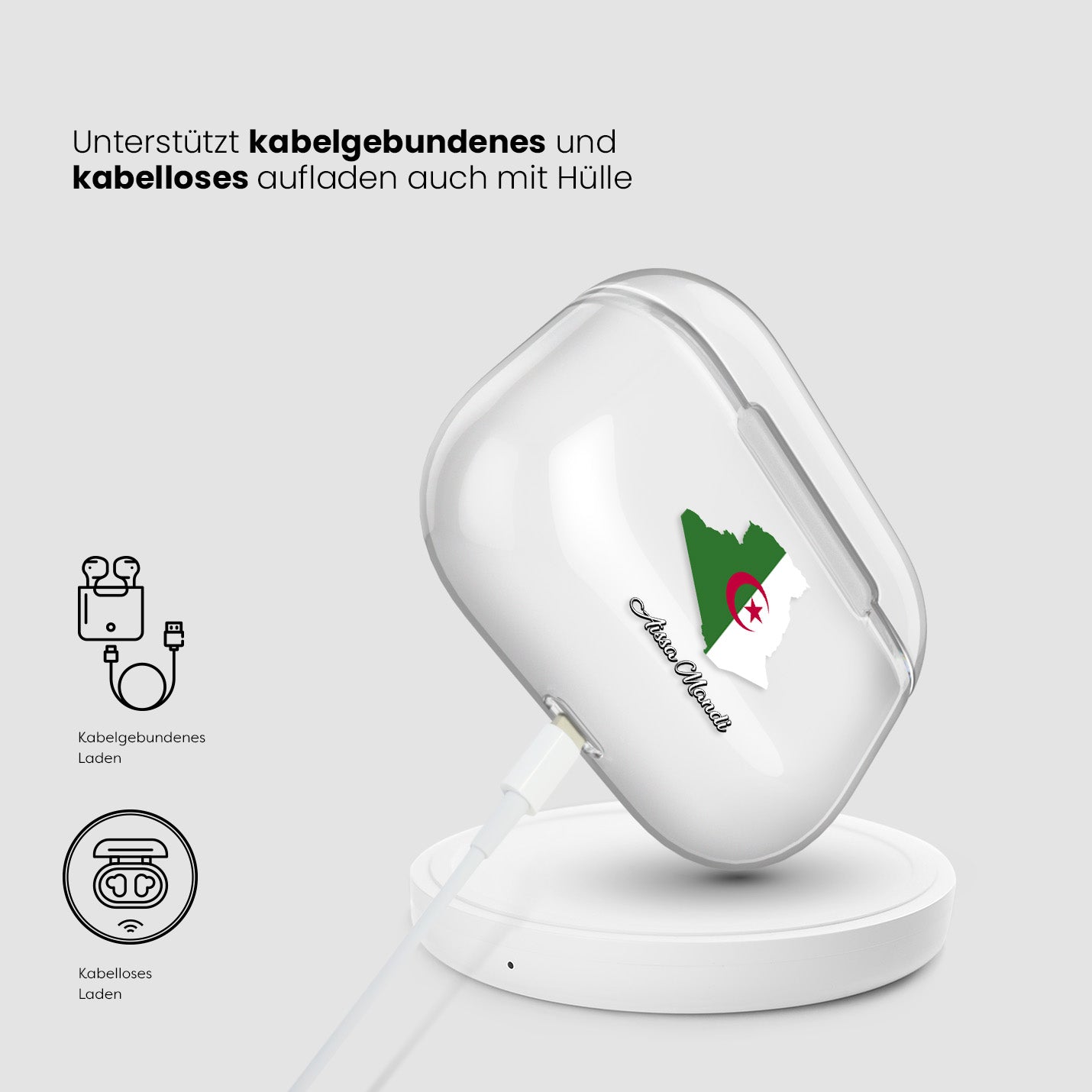 Airpods Hülle - Algerien Flagge - 1instaphone