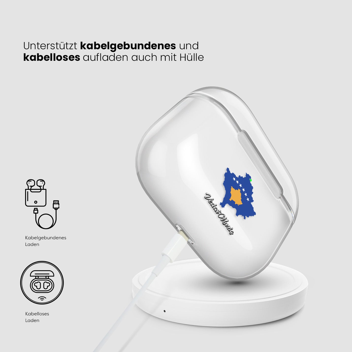 Airpods Hülle - Kosovo Flagge - 1instaphone