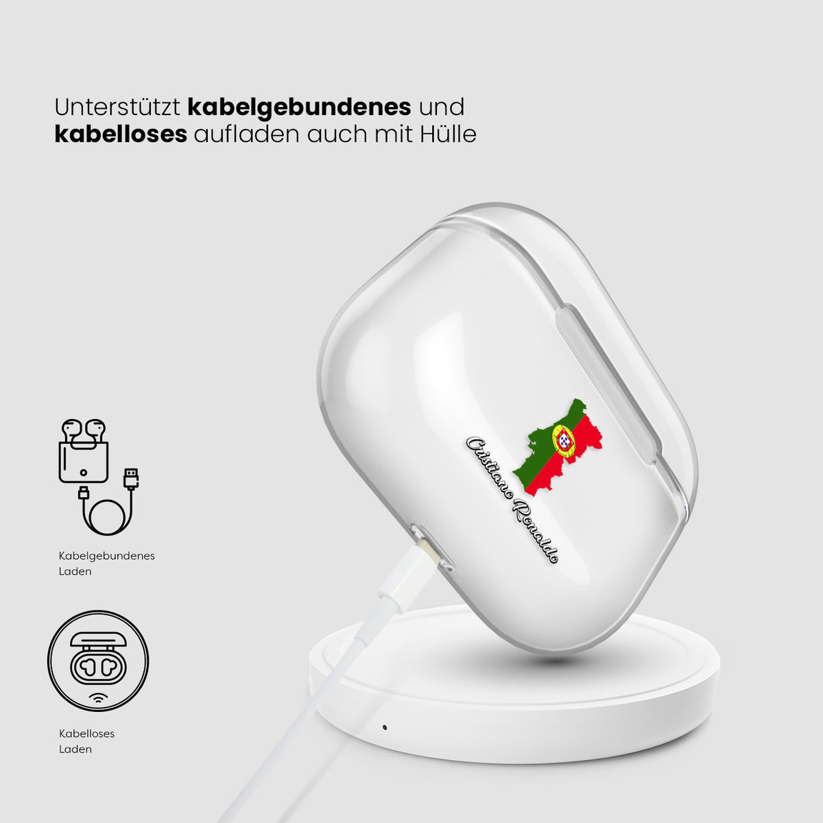 Airpods Hülle - Portugal Flagge - 1instaphone