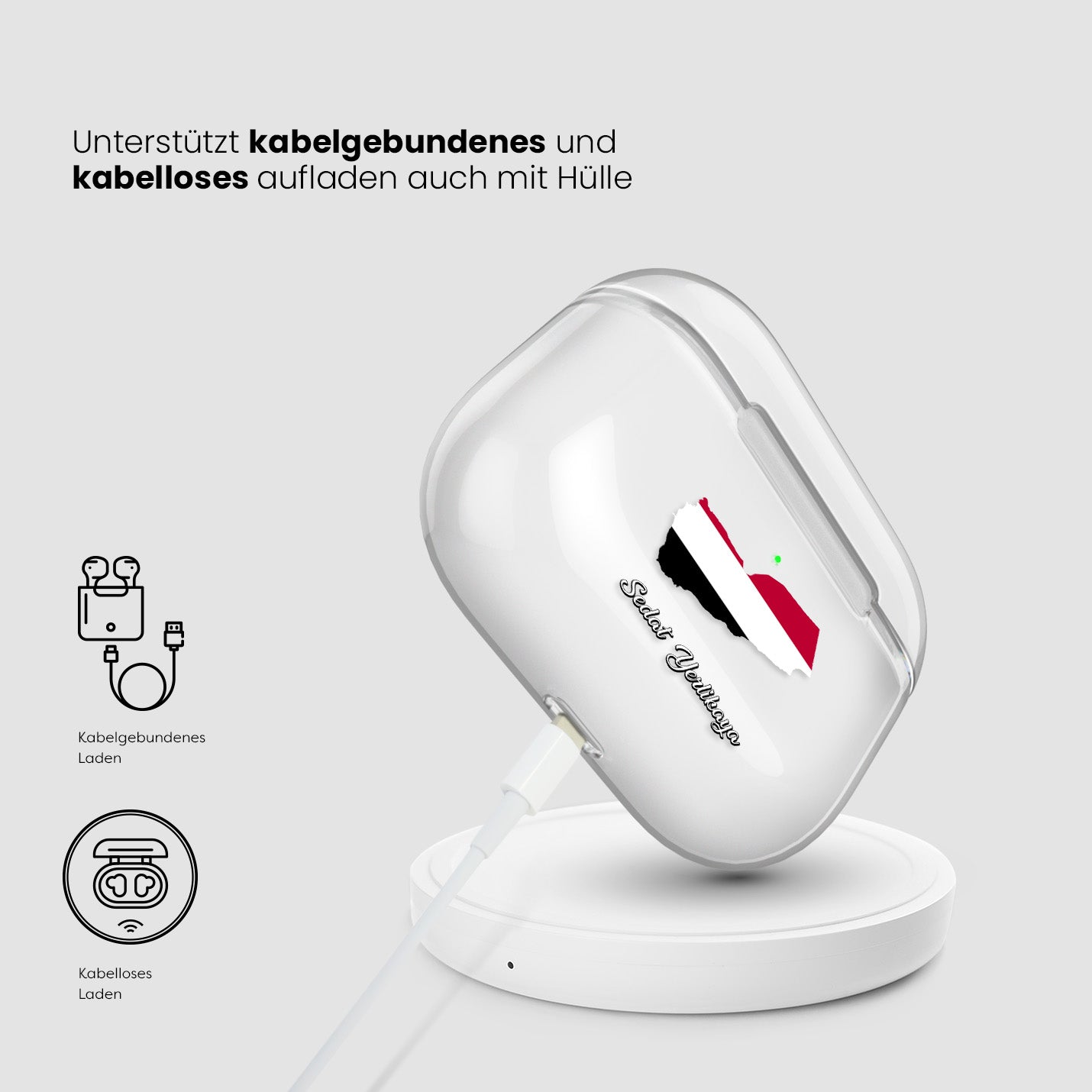 Airpods Hülle - Jemen Flagge - 1instaphone